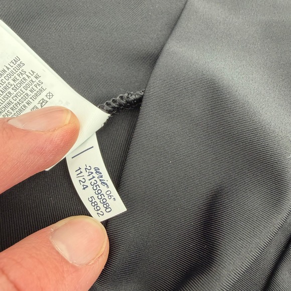 Aerie Black High Waisted Full Coverage Bikini Bottoms Cross Waist Size L NWT - Picture 7 of 11